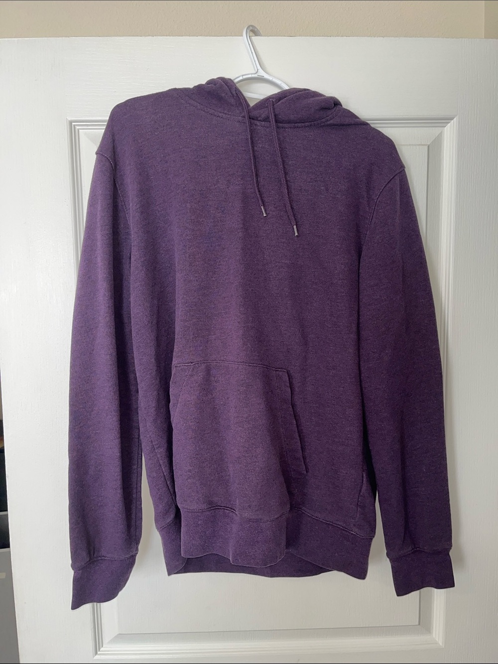 H&M Men's Purple Hooded Pullover Sweatshirt